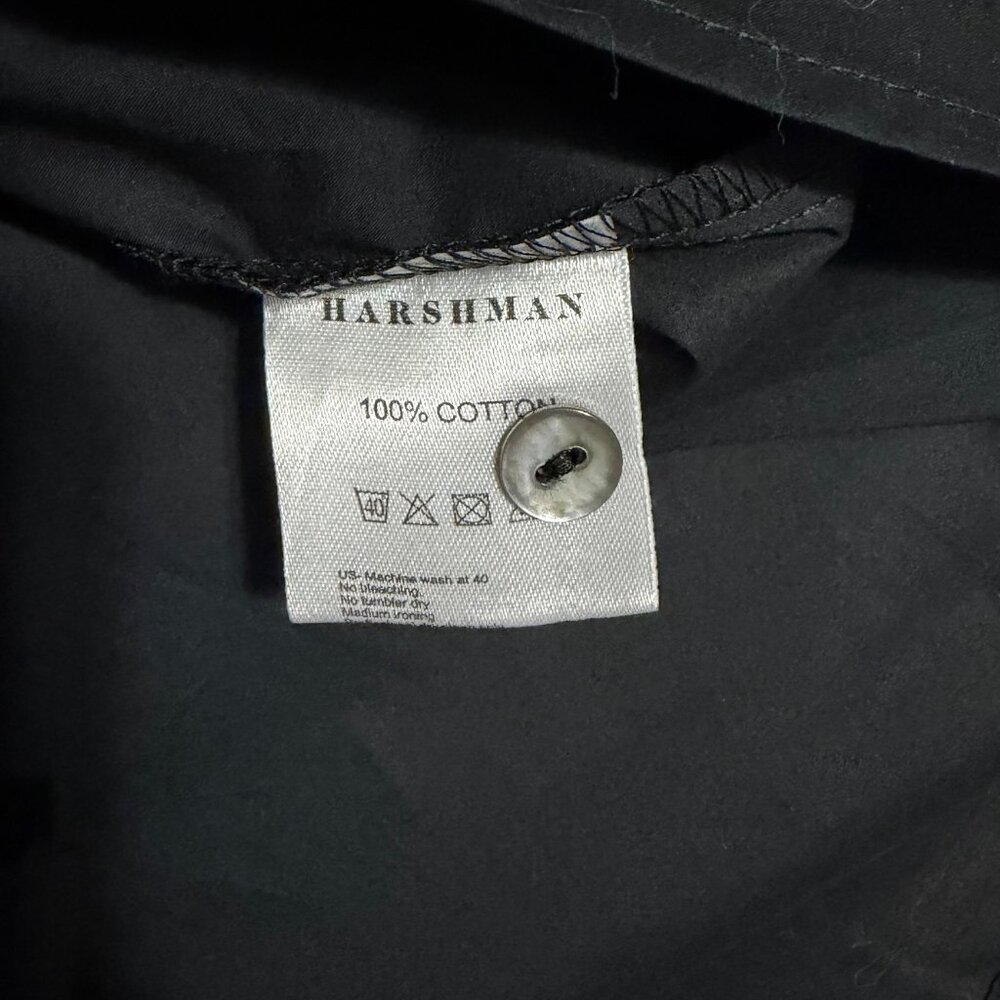 Harshman Bonnie Shirt 3X Black 100% Cotton Smocked V-Neck Puff Sleeve Boho Chic - Picture 10 of 11